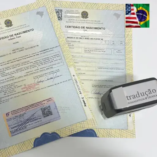 Juramentada - Certidão de Nascimento Inglês